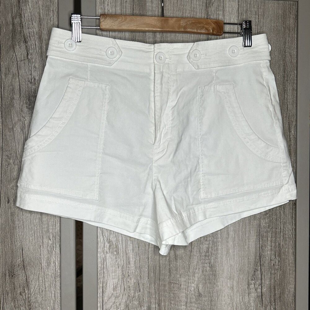 Maeve Shorts Size 8 White Color High Rise Pockets OB1430408 - Picture 2 of 8